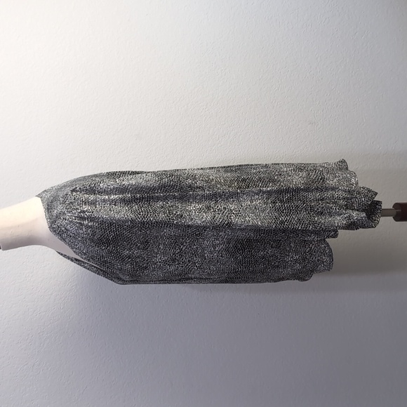 4/$12 Kenar Gray Snakeskin Print Long Sleeve Blouse Hidden Button Down sz Large - Picture 6 of 11